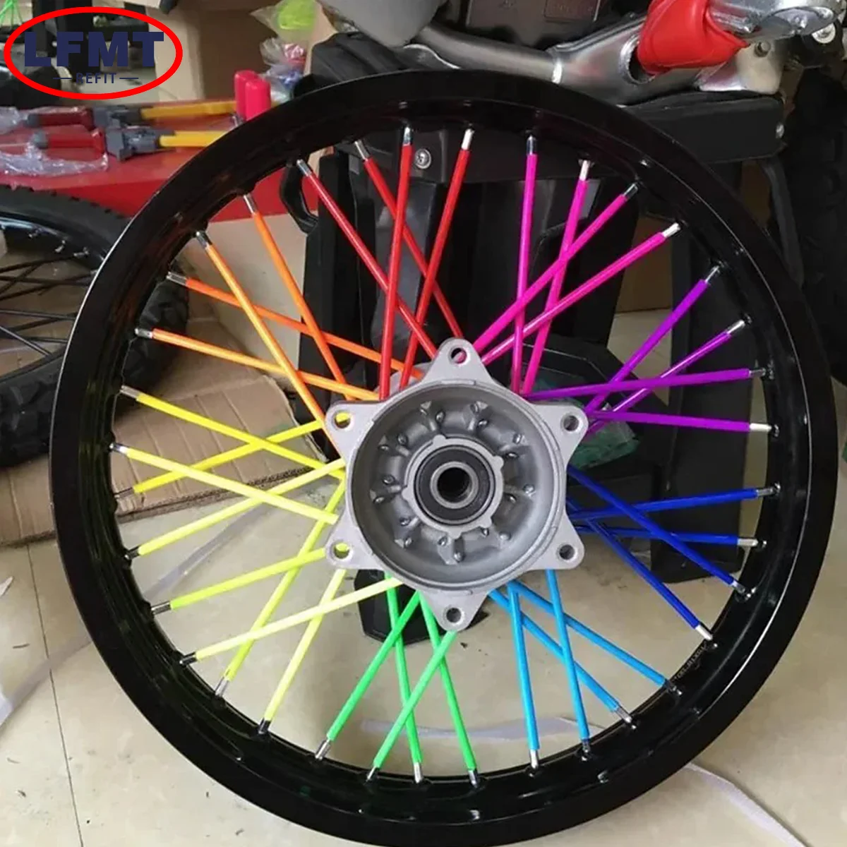 36pcs Motocross Wire Wheels Spoke Sleeve Wire Sleeve Color Cover Enduro 6.7 inch For KTM Honda Suzuki Dirt Pit Bike Universal