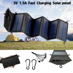 Camping Solar Panel Foldable Outdoor 5V Dual USB Solar Panel Portable Bag for Charging