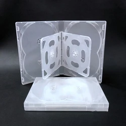 Rectangular Empty CD/DVD Storage Box Transparent DVD Case CD Package Capacity 4-8 Discs Insert Cover CD/DVD Case Portable