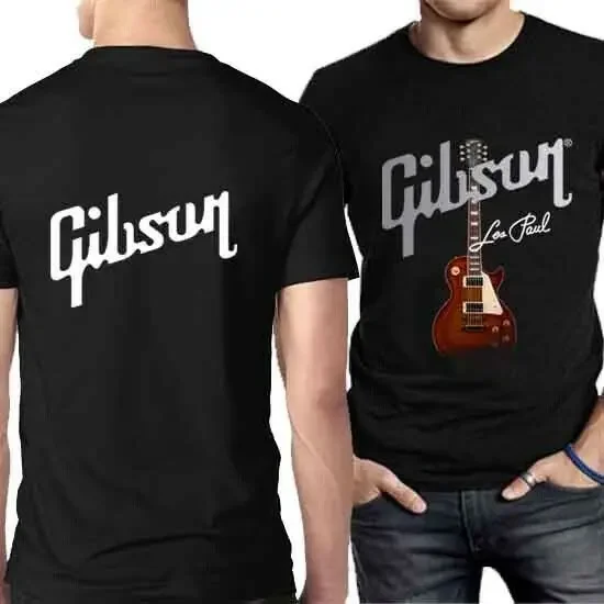 Vintage Gibson Les Paul T Shirt Both Side Unisex Size S-5XL