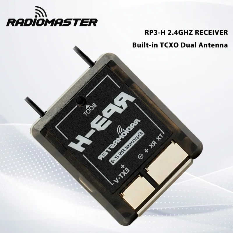 

Радиоприемник Radiomaster RP3-H 2.4ГГц ELRS с двумя антеннами, совместимый с полетным контроллером NEXUS Heli для радиоуправляемых моделей самолетов и вертолетов