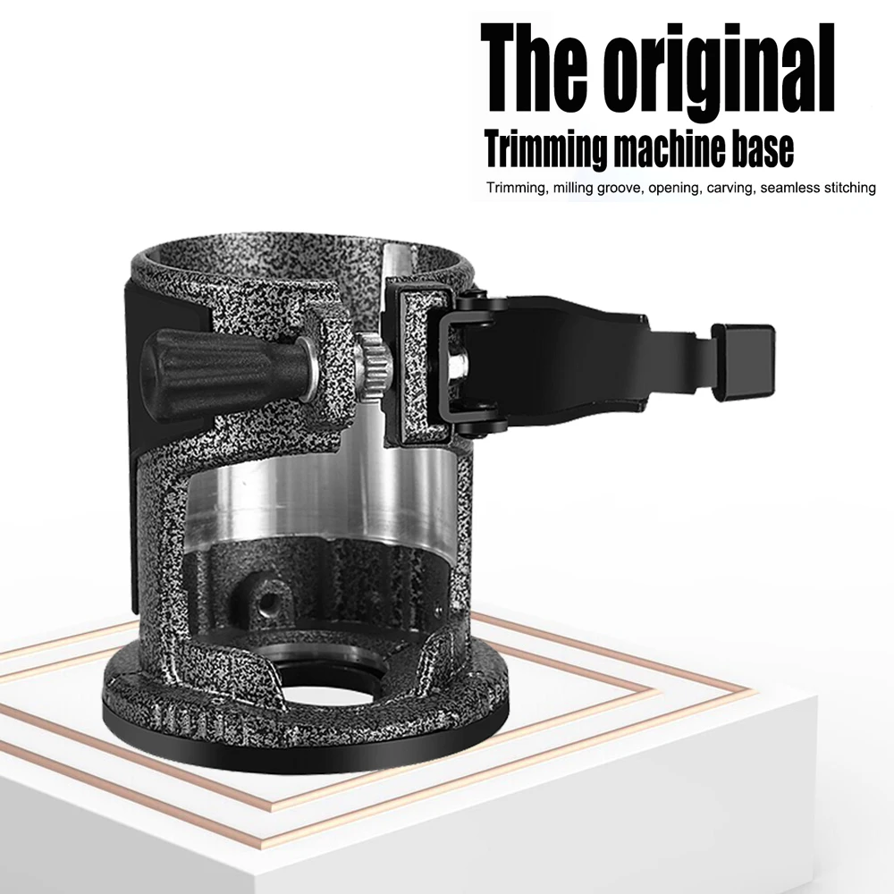 Plunge Router Base Vacuum Cleaner Trimming Machine Base Bakelite Milling Woodworking Slotting Machine Dust Cover For Makita 65mm