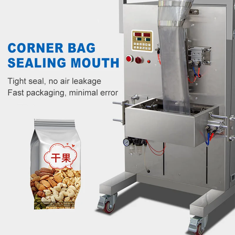 

Pneumatic Stainless Steel Corner Bag Packer | Multi-Function Doypack Coffee Bean, Snack Powder/Granule Filler