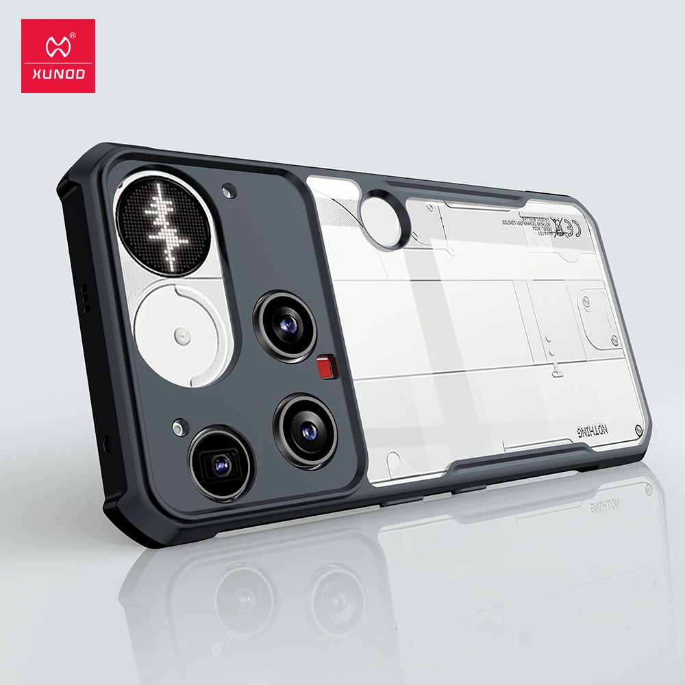 Xundd Case for Nothing Phone 3 Case Airbag Shockproof Camera Protect Back Ultra Transparent Phone Cover Acrylic+TPU Hybrid Shell
