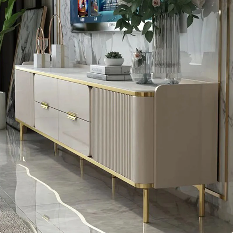 디자인 미니멀리즘 TV 콘솔 캐비닛 개성 단순하고 독특한 취향 TV 스탠드 중국 미학 가구 라운지 세트 가구