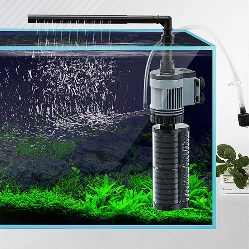 sunsun Aquarium filters triple built-in filters versatile submersible pump fish tank aerator   Aquarium Internal Filter