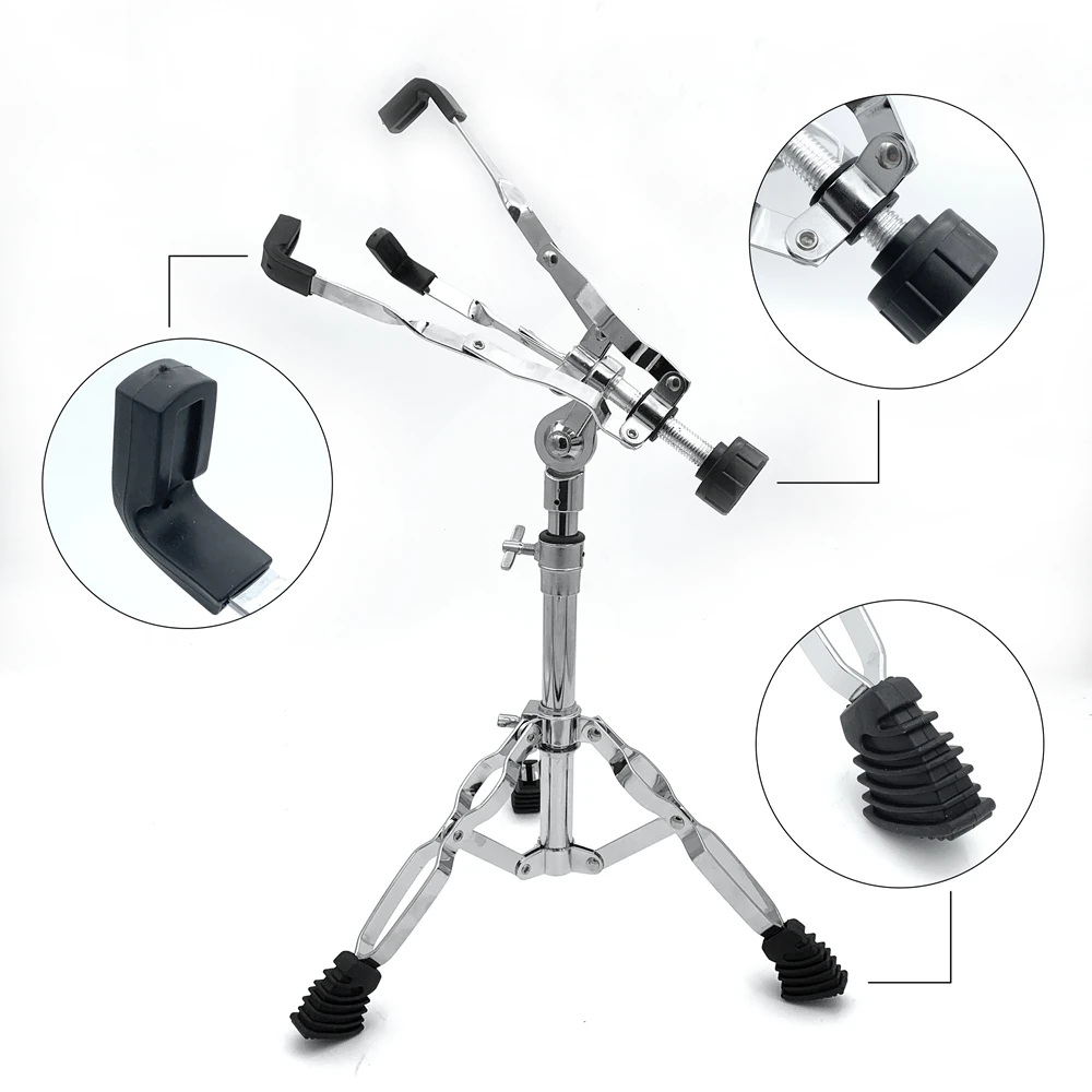 Adjustable Snare Stand Double Braced Extended, Fit 10''-14'' Dia Drums, Drum Pads, Height Range 14-24 Inches