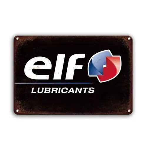Elf Lubricants Metal Sign Retro Wall Art Garage Decor Man Cave Auto Enthusiast