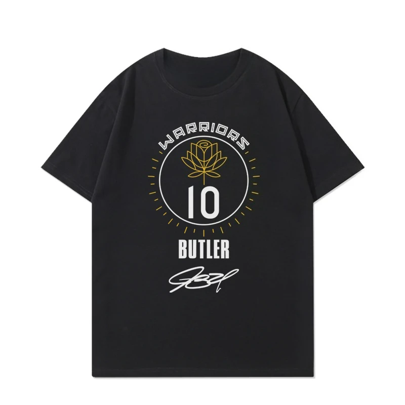 Camiseta Warriors Jimmy Butler, camiseta de entrenamiento deportivo de baloncesto americano para hombre, camiseta holgada de algodón clásica de manga corta, tendencia de verano