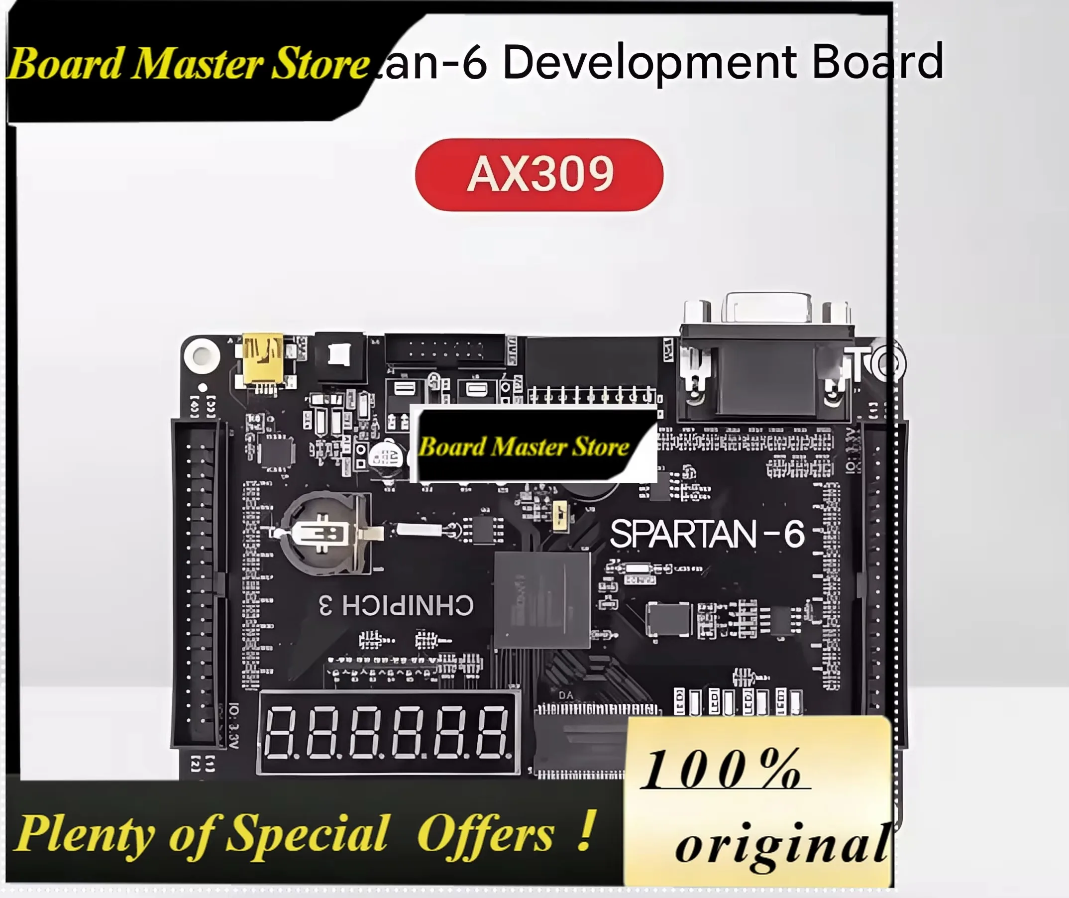 BoMaSSpartan-6 Fpga Development Board Ax309 Learning Board Spartan6 Xc6slx9 Student Board