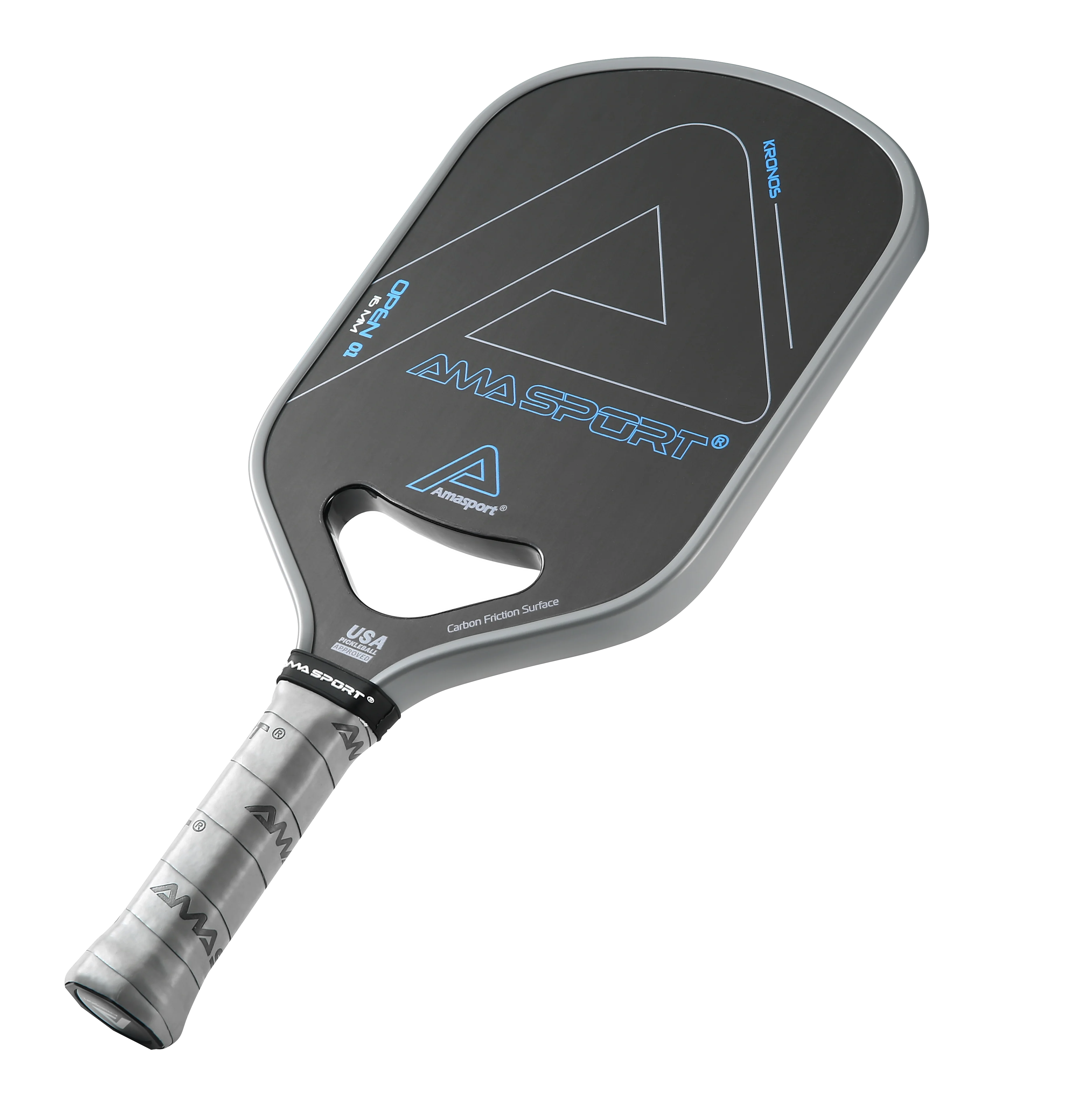 AMASPORT Pickleball Paddle Thermoformed Carbon Fiber Friction Surface PP Honeycomb Core Open Hole Design Pickleball Racket