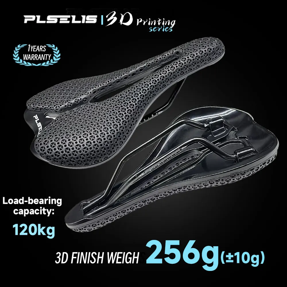 

PLSELIS popular road mountain bike carbon fiber 3D printing hollow breathable high-strength short nose genuine comfortable saddl