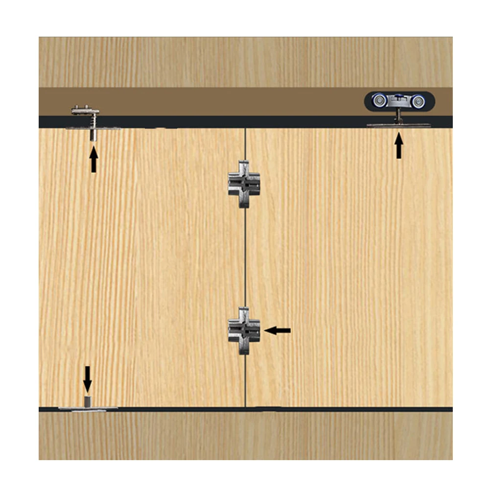 1pc Folding Door Hanging Wheel Thickened Door Hardware Accessories High-Quality Rail Pulley For Home Wood Door Smooth Sliding