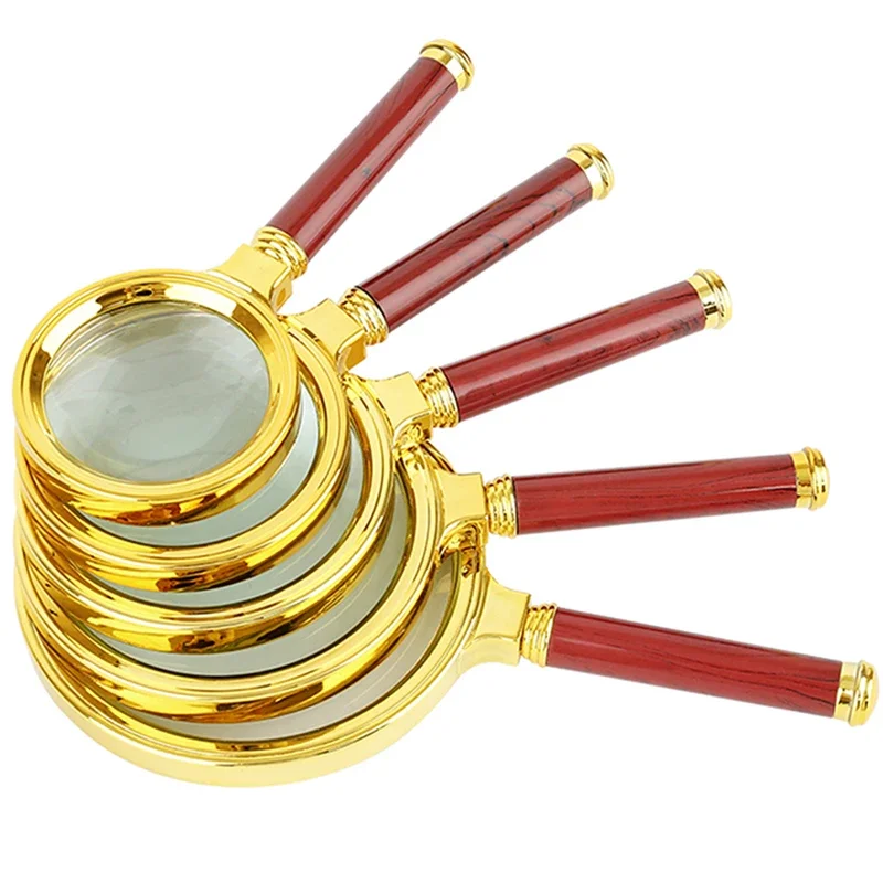 عالية الوضوح عدسة مكبرة المكبر 60/70/80/90/100 مللي متر الرجعية يده عدسة مكبرة تعلم كبار السن القراءة التفتيش