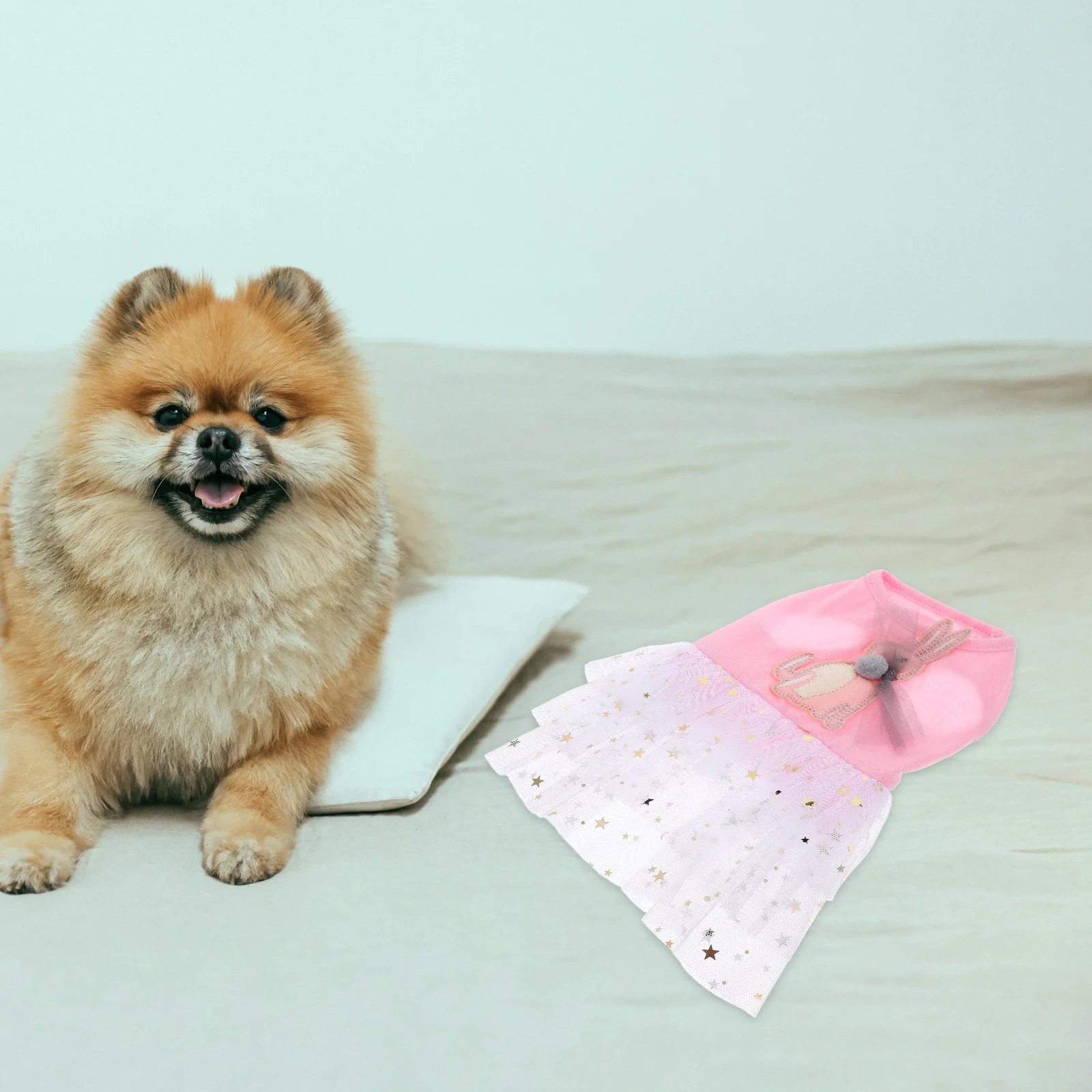 

Pet Lace Skirt Dress Pink Size S Lightweight Comfortable Dog Clothes Perfect for Outdoor Walking Party Puppy Dress for Dog