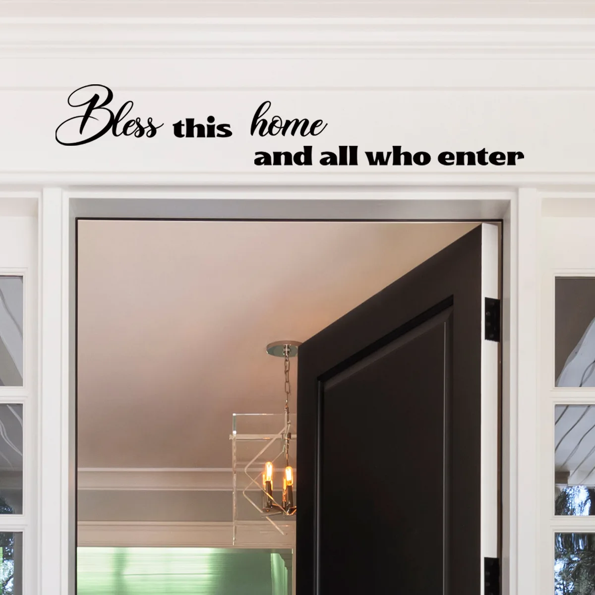10*40cm  Bless This Home English Inspirational Wall Sticker Background Wall Restaurant Kitchen Decoration Creative Wall Sticker