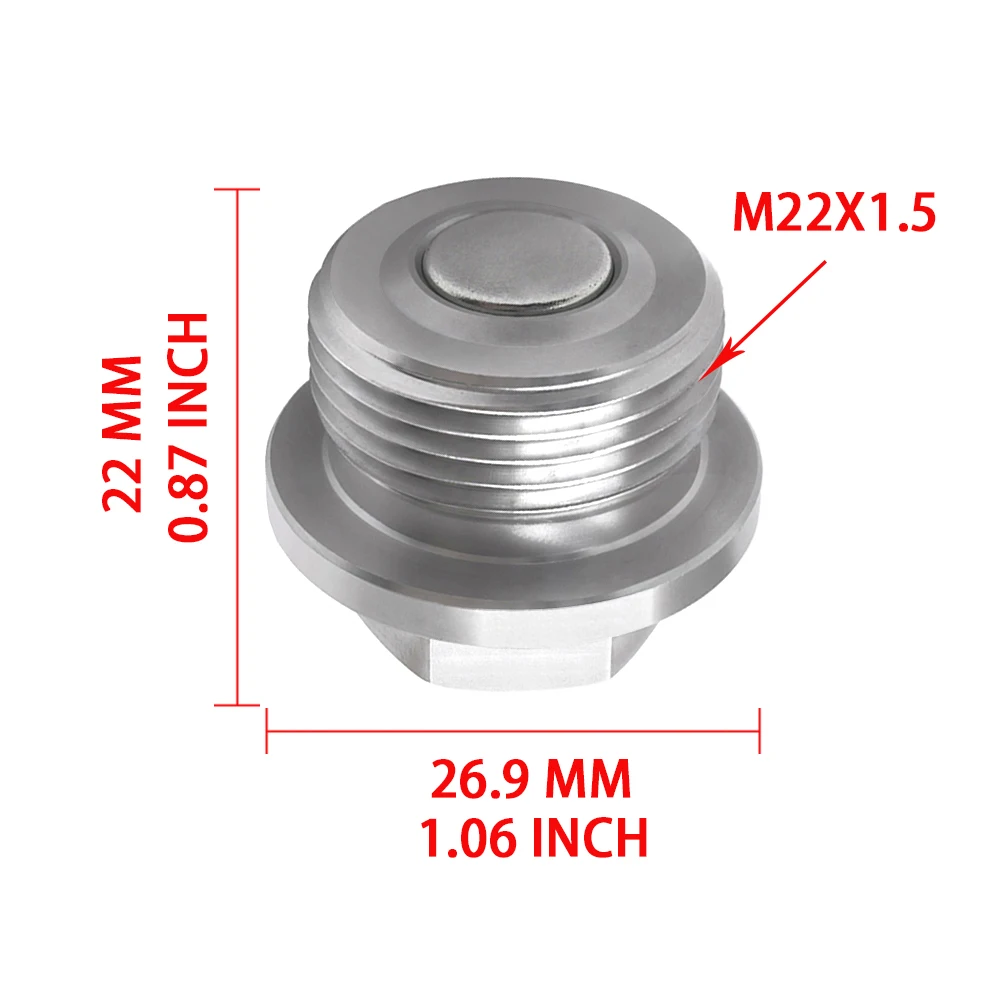 New Arrival M22*1.5 Magnetic Stainless Steel Oil Pan Drain Screw For Car Auto Accessories