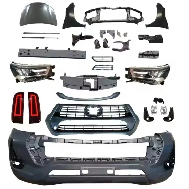 

For HILUX VIGO 2005 -2014 21 REVO Body Parts Front Bumper FIT Pickup Body Kit 4X4 Exterior Accessories for VIGO REVO LOOK Style