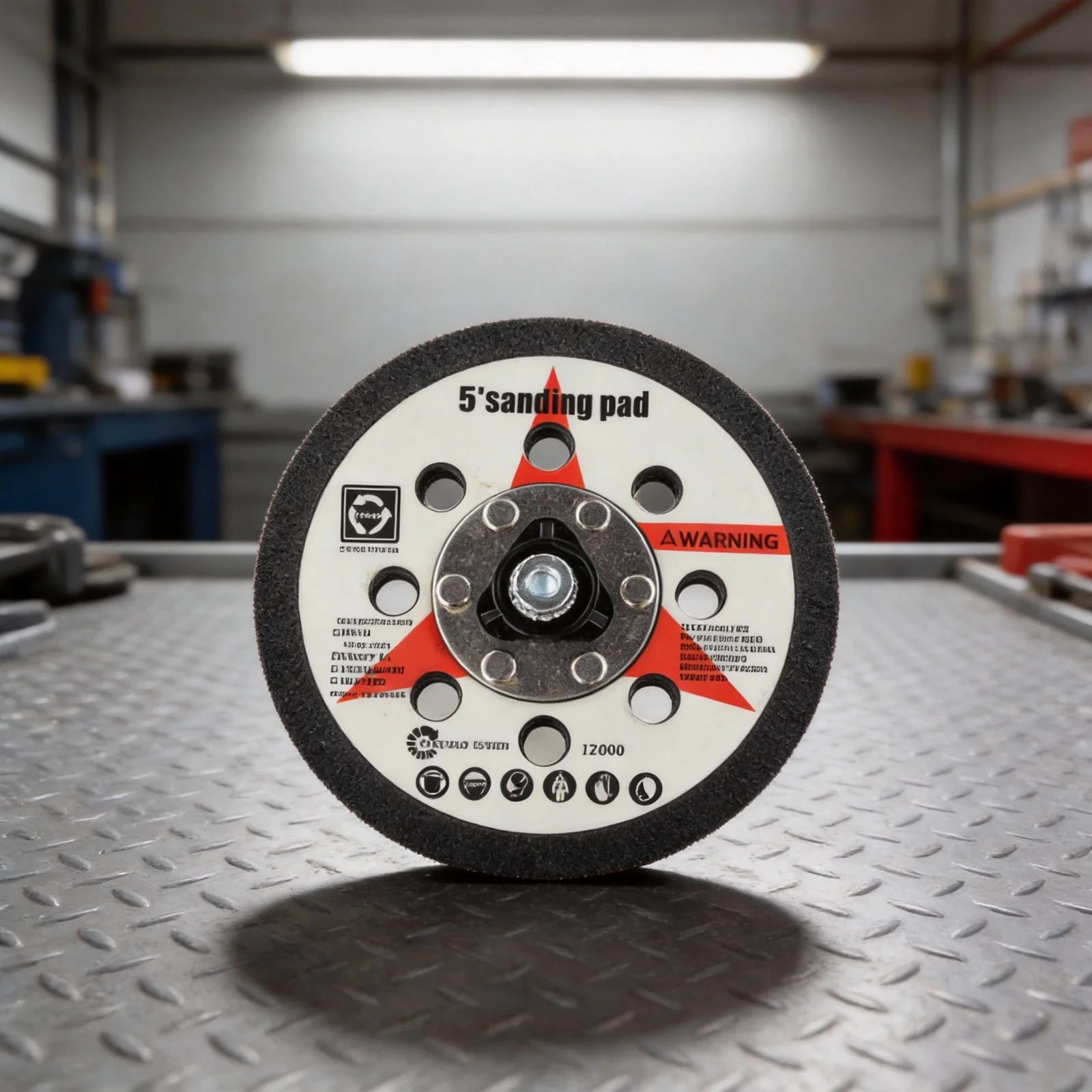 Backing Pad 5 inch Diameter M8 Thread for Dual Action Polishers Used in Wood Metal and Artificial Stone Finishing