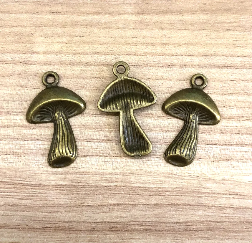 

10pcs 29x18mm Alloy metal mushroom pendants for DIY accessories handmade findings HWEF3779
