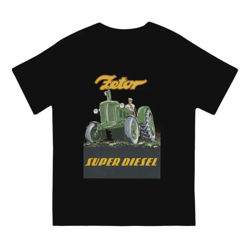 Super Diesel Tractora Art Man's TShirt Zetors Tractor O Neck Tops Fabric T Shirt Humor Top Quality Gift Idea