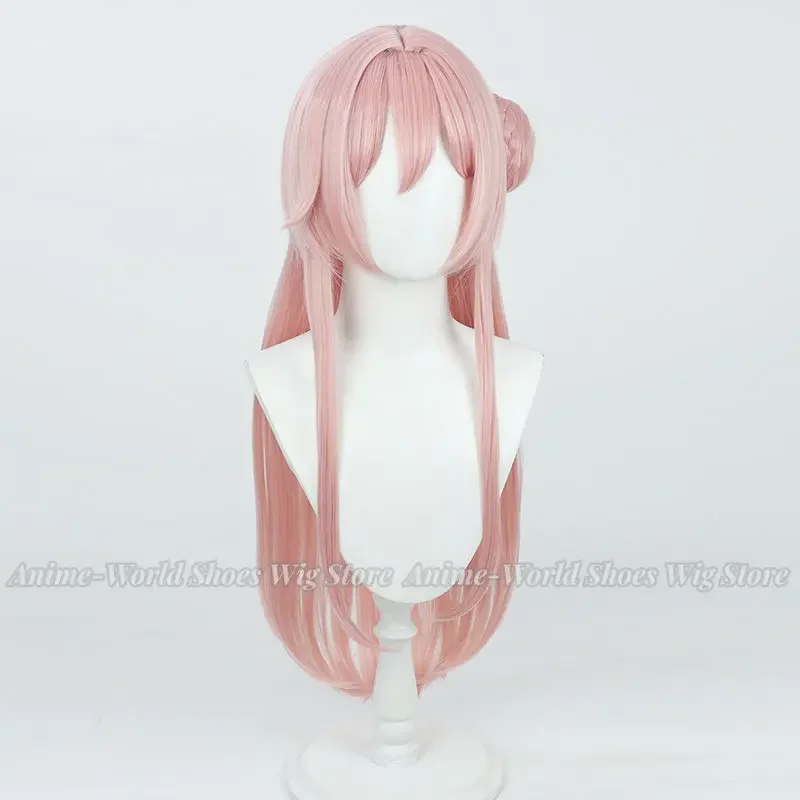 Mizuha Mimori شعر مستعار تأثيري الأزرق الأرشيف الوردي طويل 75 سنتيمتر مقاومة للحرارة الشعر الاصطناعية هالوين حفلة كرنفال دور اللعب + غطاء شعر مستعار #3