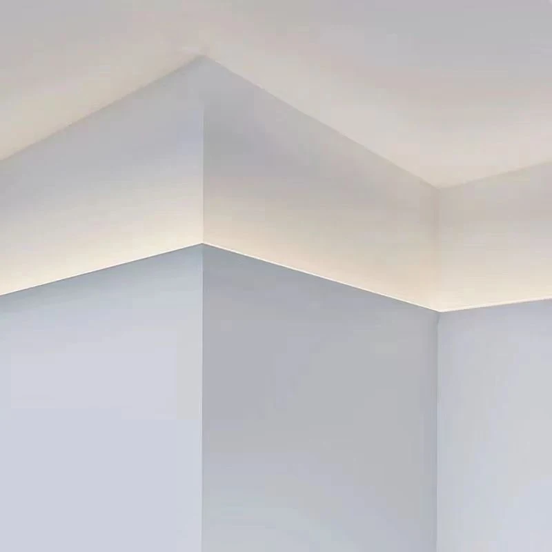 LED Aluminium Profile Upward Wall Washing Indoor Lighting Luminous Waist Line Living Room Ceiling Plaster Linear Lamp