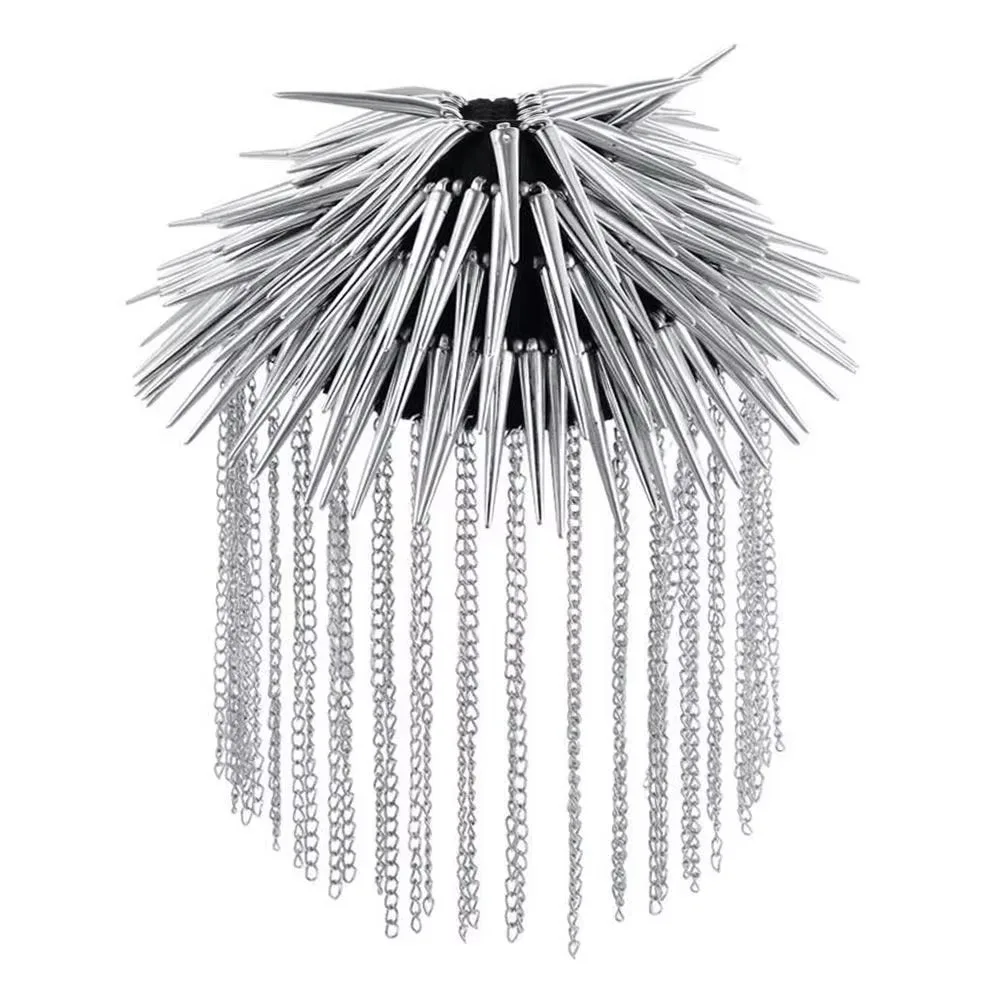 Clothing Accessories Pin Tassel Chain Epaulette Cool Crystal Rivet Shoulder Badges Shiny DIY Jacket Vintage Brooch Men