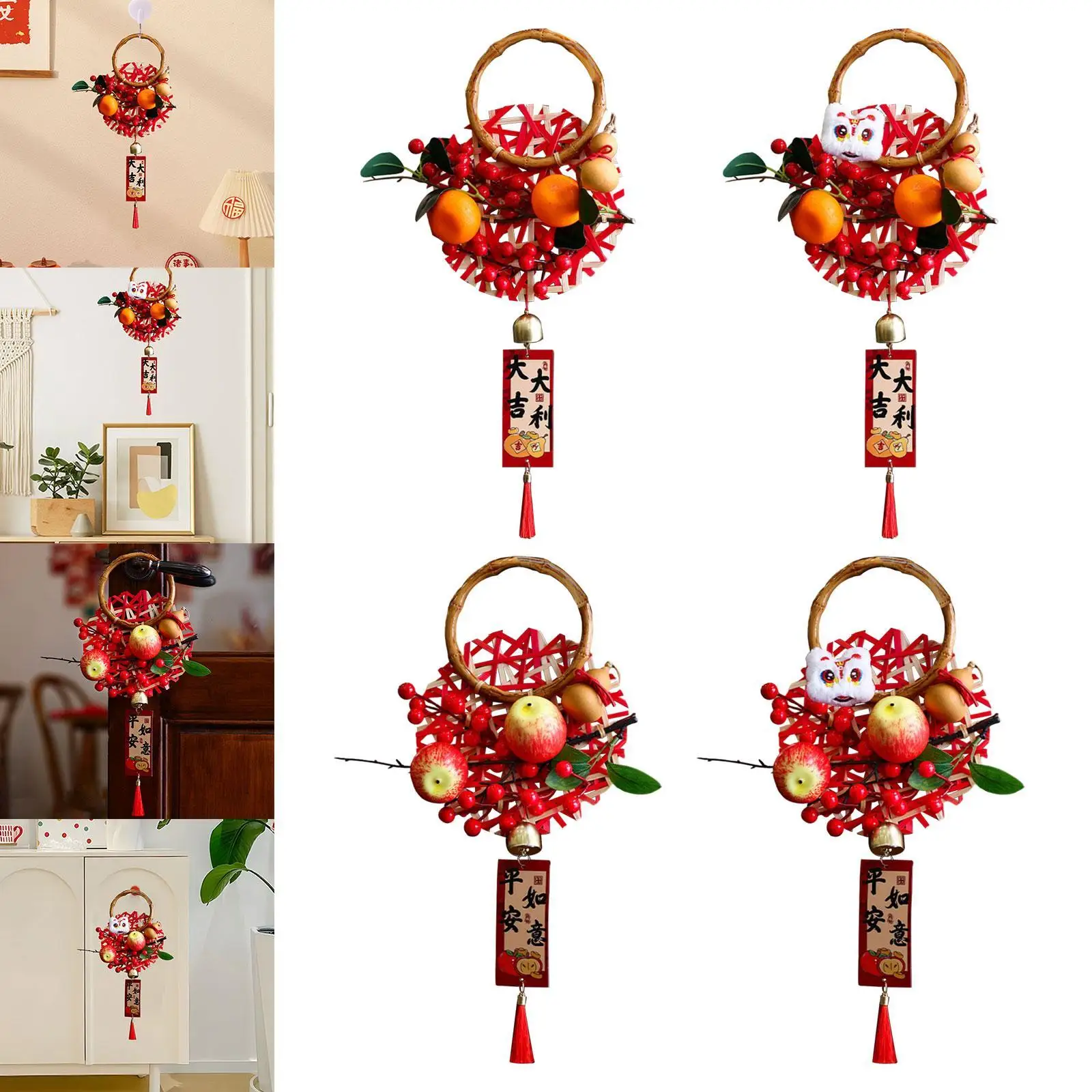 Decoratieve deurknop kleine hangende krans maan nieuwjaar deurklink hanger voor slaapkamer binnen huis toegangsdeur