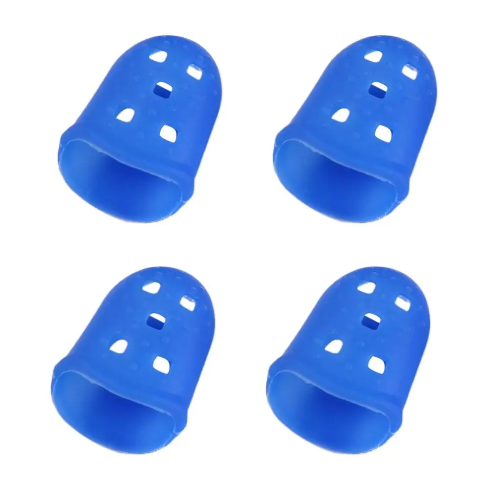 

4pcs/set Non-Slip Guitar Fingertip Protectors Solid Color DIY Craft Glove Silicone Finger Guards Guitar Accessories