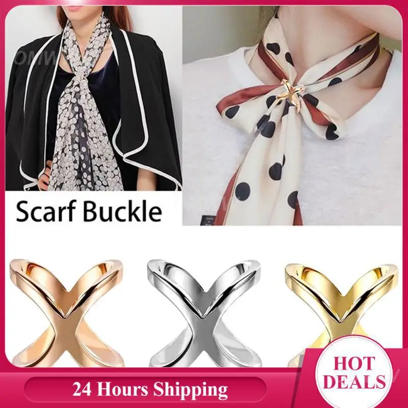 Scarf Buckle Unique Design Alloy Fashion Scarf Clip Pin Trendsetter Accessories No Deformation Minimalist Metal Bow Accessories