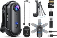 BOBLOV W4 Mini Body Camera 1080P HD 128GB, 2Hrs Recording Wearable Camera ,  Lightweight Hands-Free for Outdoor & Pet Walking