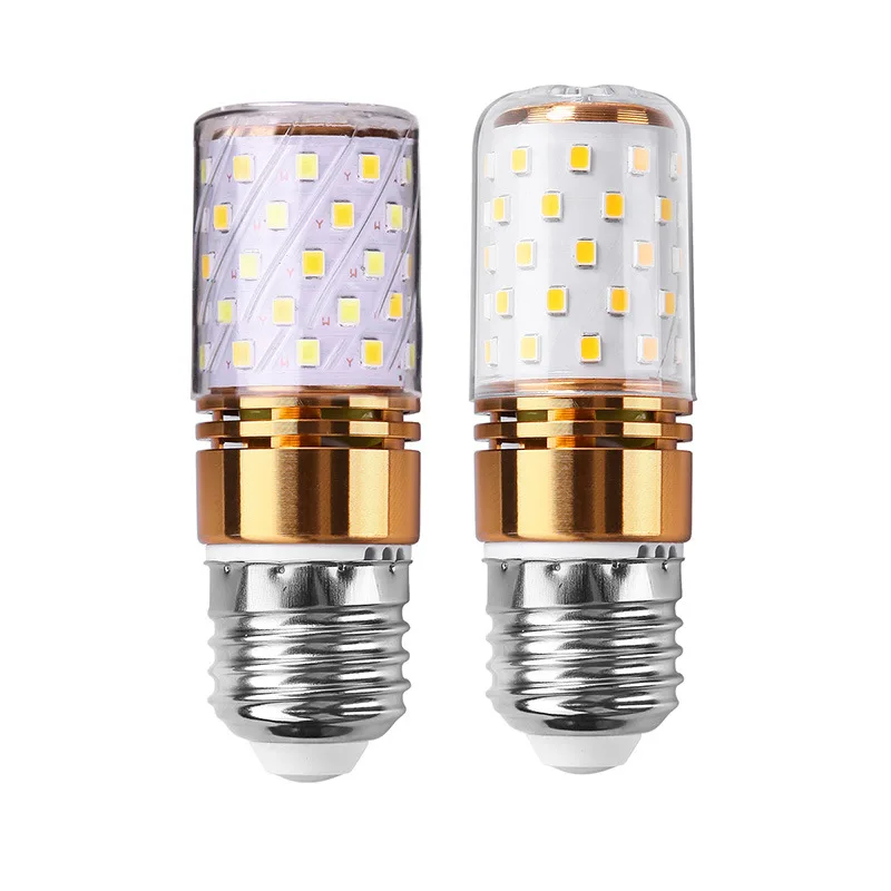 Led Light Bulb E14 E27 Size 90V-220V Screw Mouth Super Bright Energy-saving Warm Light Neutral Light Variable White Light