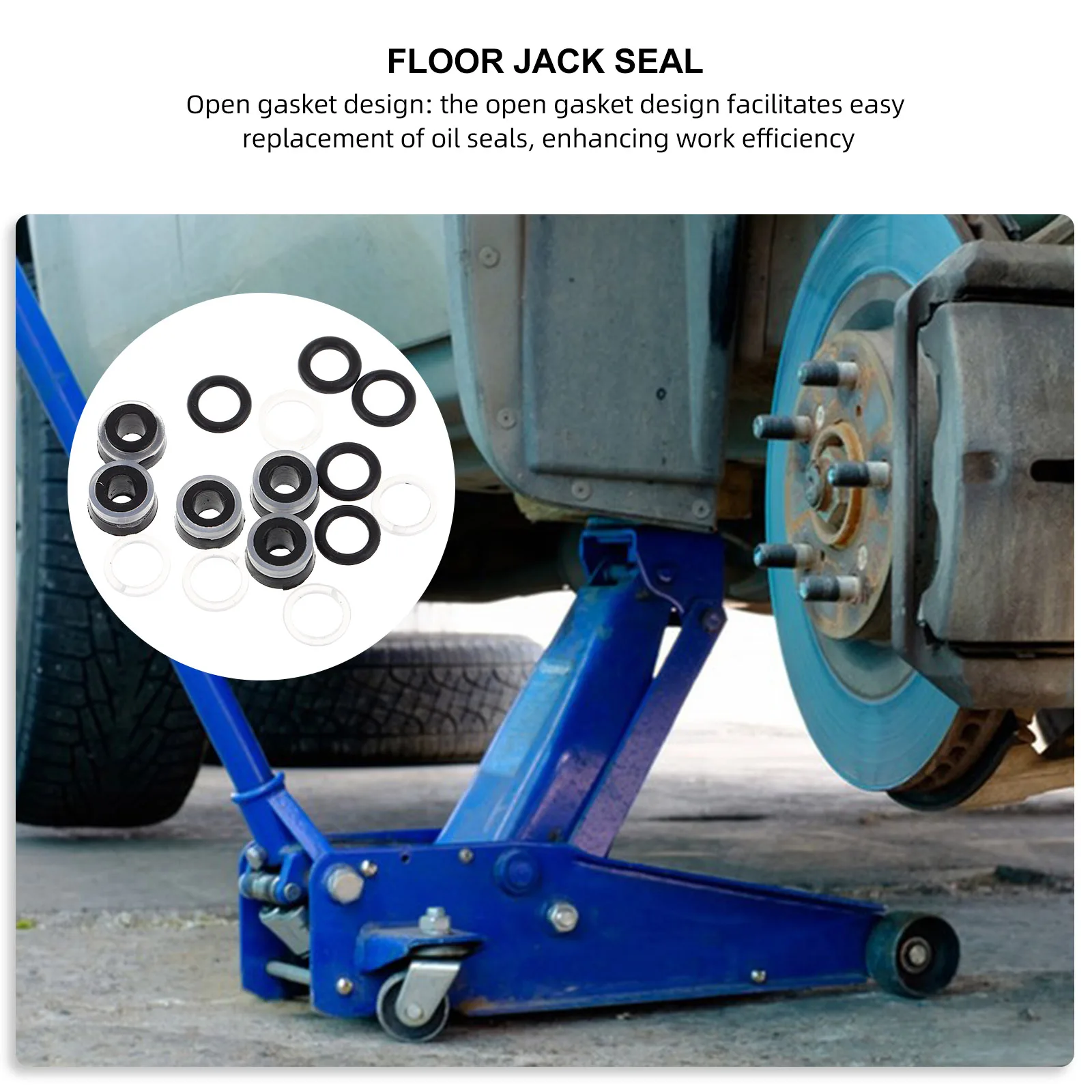 

5 set 5 Sets Horizontal Seals Oil Seal Kit Hydraulic Floor Jack Repair Tools Spare Parts Accessories Vehicle Jack Repair