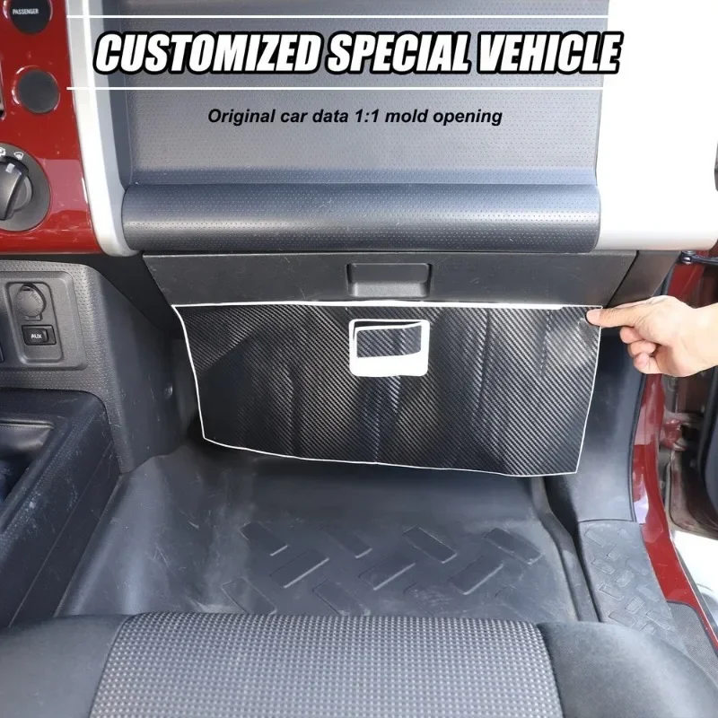 

For Toyota FJ Cruiser 2007-2021 PVC Carbon Fiber Car Glove Box Sticker Protection Vinyl Sticker Interior Car Accessories