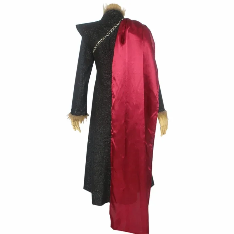 

Взрослая средневековая королева, женское черное платье воина-дракона, костюм Рейниры Таргариен на Хэллоуин, 5;d'2.y;8'