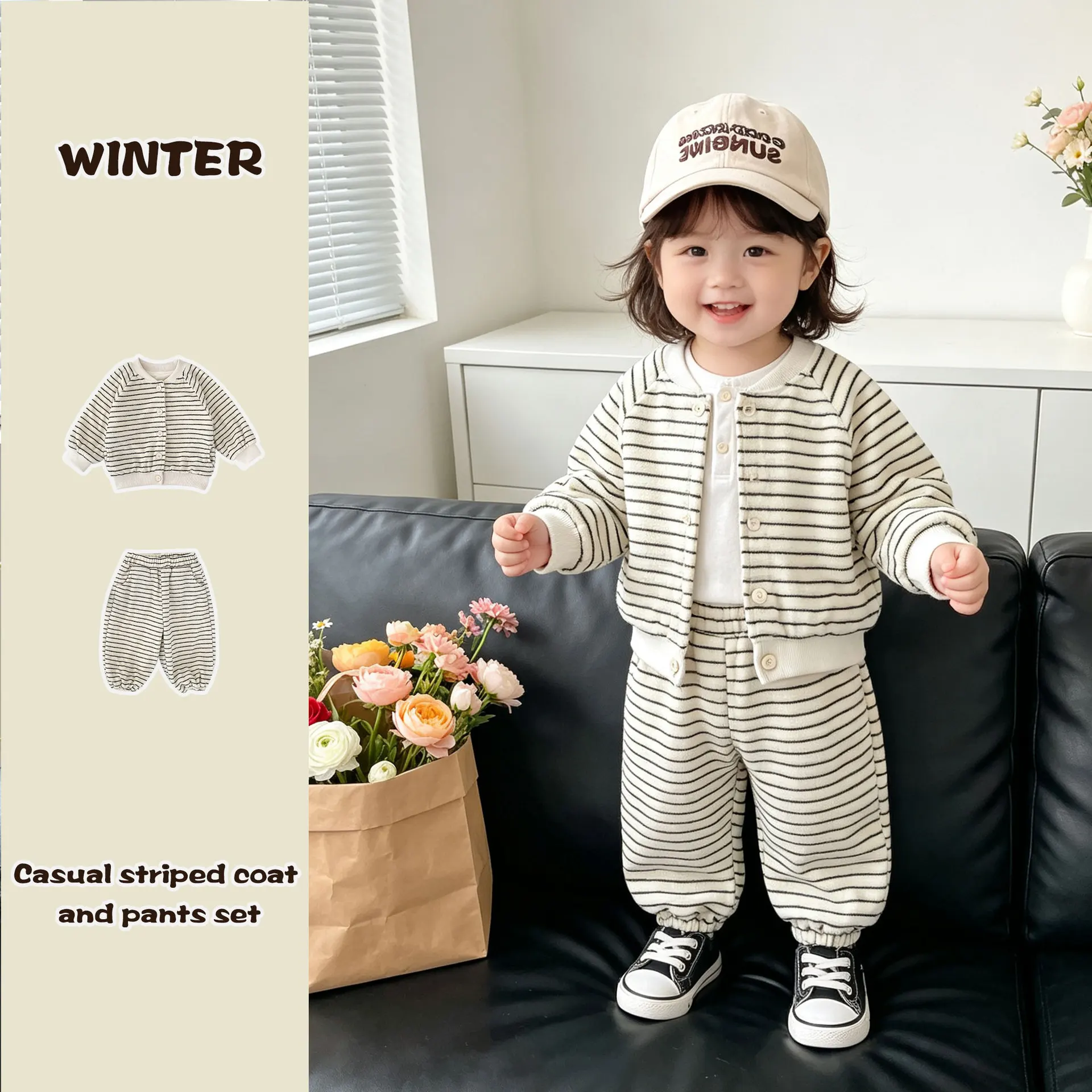 conjunto-de-2-piezas-a-rayas-para-ninos-invierno-2026--cardigan-grueso-con-forro-polar-pantalones-de-chandal--conjunto-para-salir