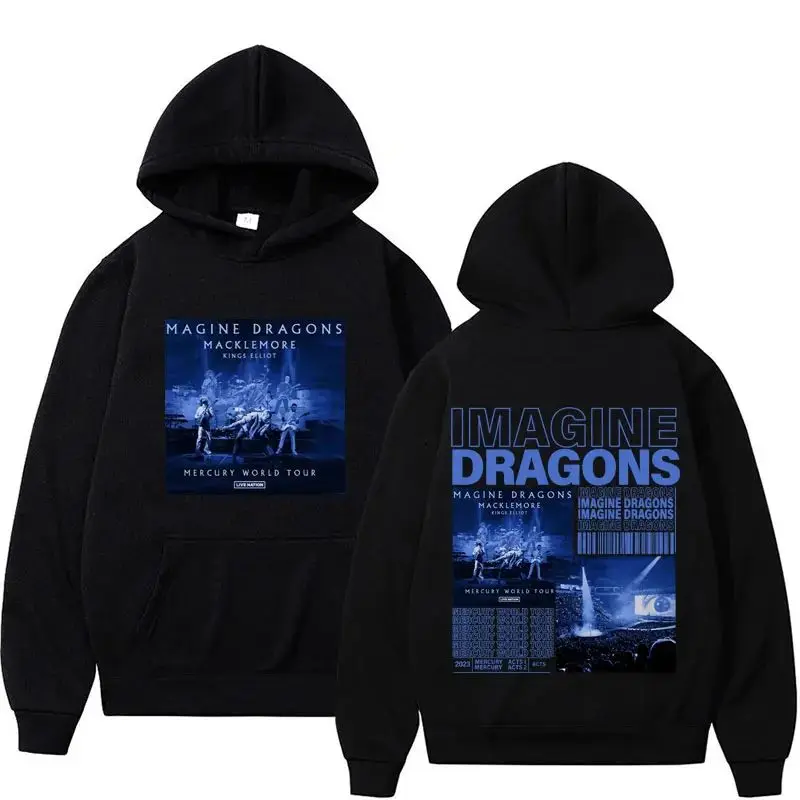 

Imagine Dragon World Tour 2024 Album Hoodies for Hip Hop Style Streetwear Sweatshirt Women Casual Long Sleeve Oversized Hoodie