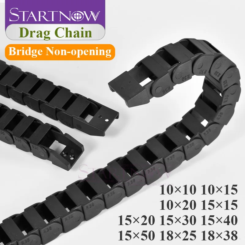 

Startnow Plastic Drag Chains Wire Carrier With End Connectors Bridge Transmission Cable Chain CNC Router Laser Machine Towline