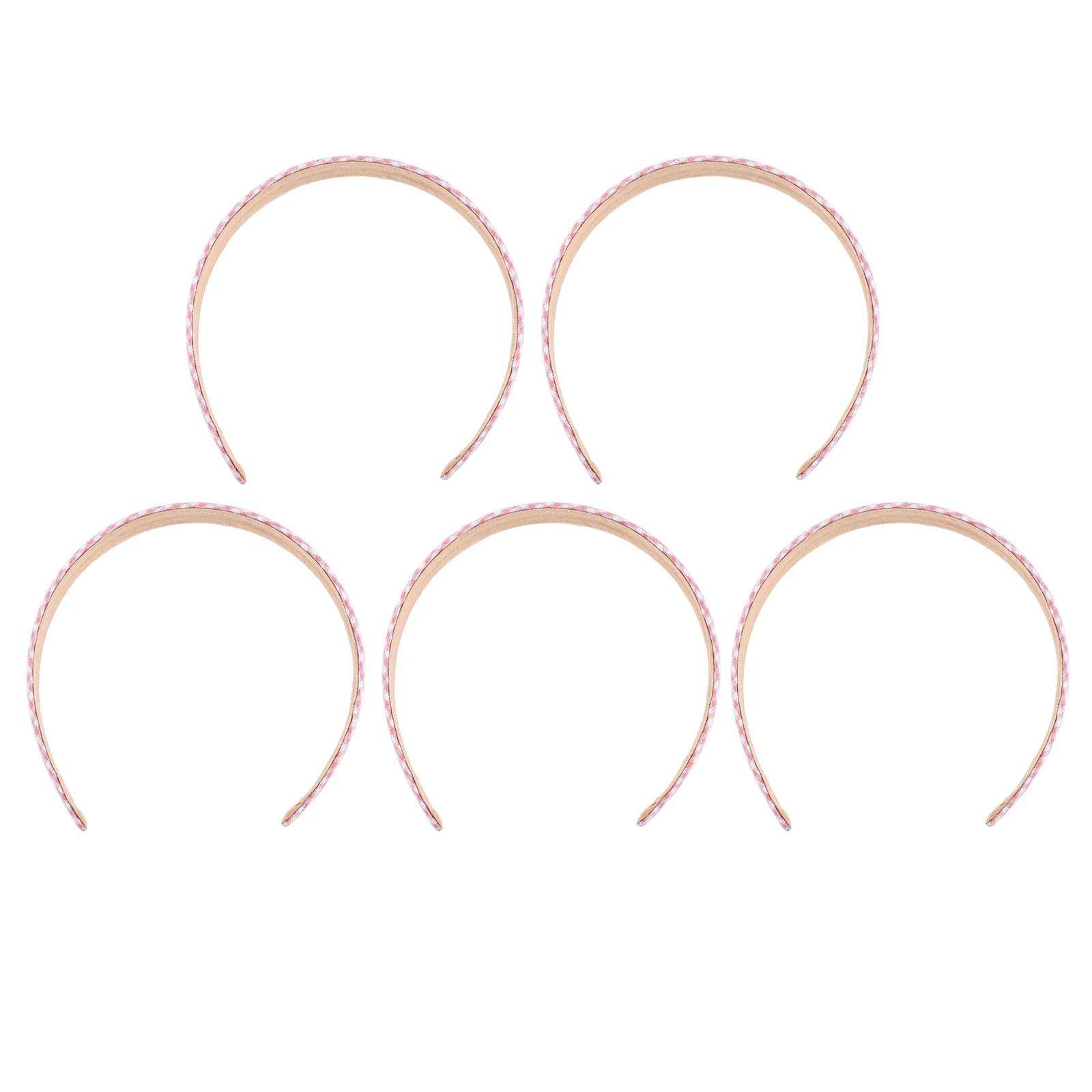 

5pcs Plaid Headbands Hair Hoops Decorations NonSlip Gentle Metal ColorLasting for Women Girls Yoga Running Bathing HairCare