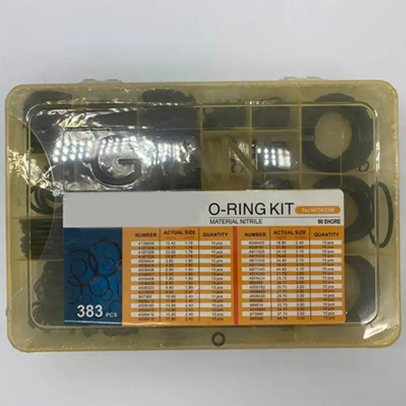 

Fits Hitachi Excavators O Ring Repair Box Excavator Accessories 383pcs