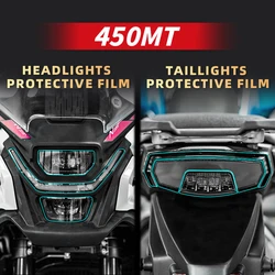 Use For CFMOTO 450MT Motorcycle Lamp Accessories Transparent Protective Film Bike Headlight And Taillight Refit Stickers Decals