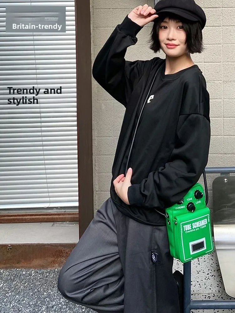 Osoce 2024, lässige Umhängetasche, einzelne Schultertasche, Schultertasche mit Gitarreneffekt, Street-Trend, weiches PU, wasserdicht