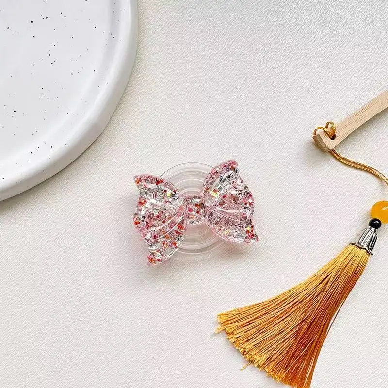 Корейский красочный лук для телефона, магнитная подушка безопасности, кронштейн, аксессуары, ручка Bemgyu, удлиненное кольцо, ручка для пальцев, подходит для девочек