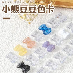 24/120pcs Nail Polish Display Color Card Dots Design Bear/Round Acrylic Nail Color Palette UV Gel Polish Painting Practice Cards