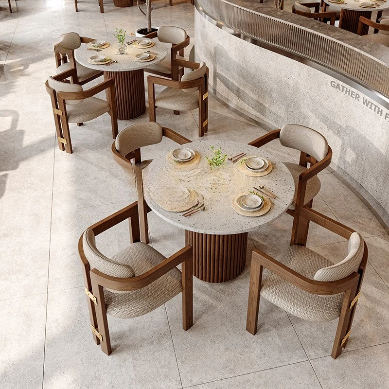 Catering commercial table and chair furniture chain theme restaurant table and chair western restaurant teahouse booth sofa