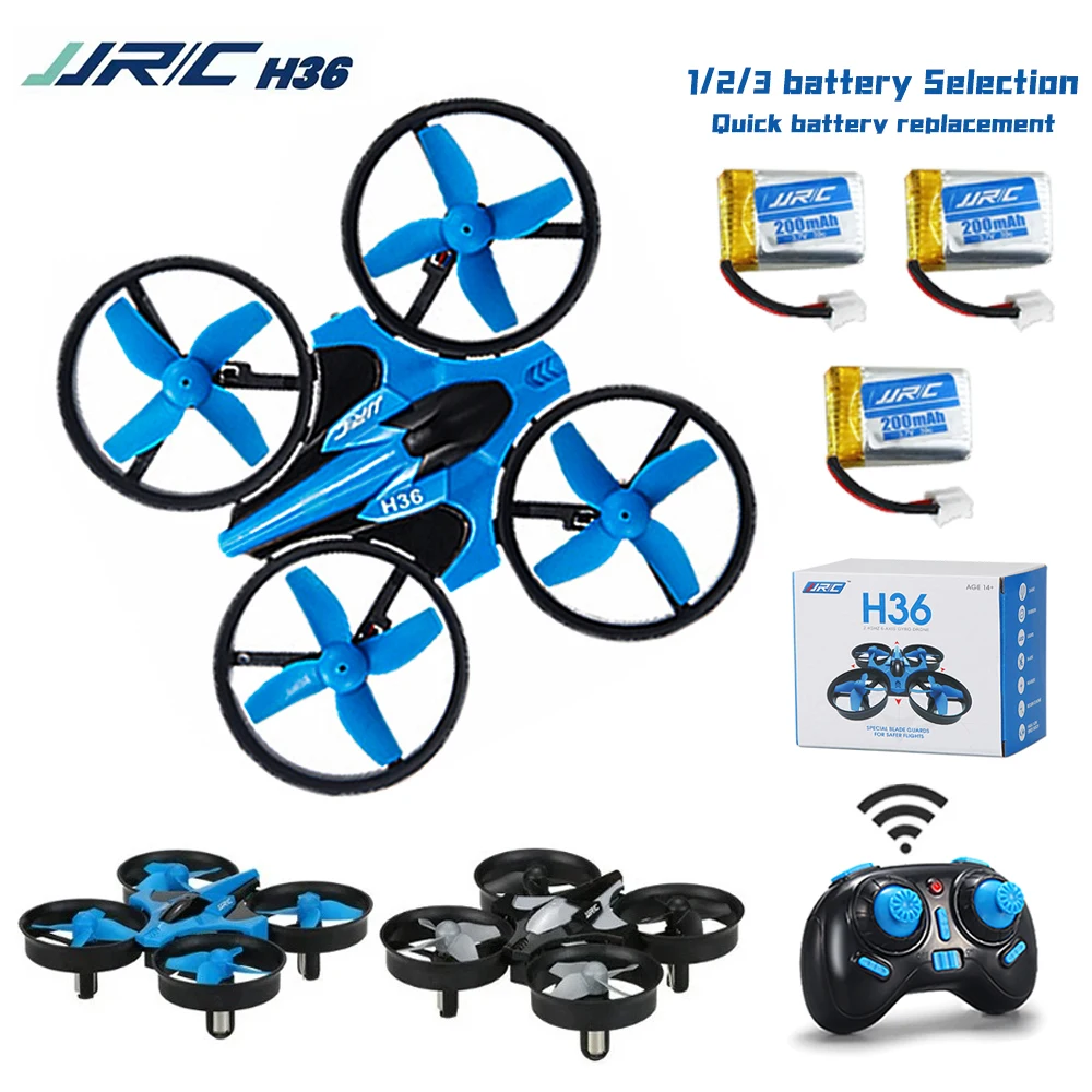 H36 Mini Drone 6-Axis Headless FPV Drones Pocket Remote Control Helicopter Plane 1/2/3 Batteries RC Quadcopter Toys Kids Gifts