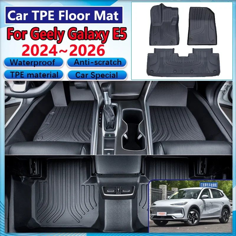 

Car Accessories For Geely Galaxy E5 EX5 2024 2025 2026 Proton e.MAS Floor Mat Anti-scratch Mud Carpet Foot Pad Full Rug Cushion