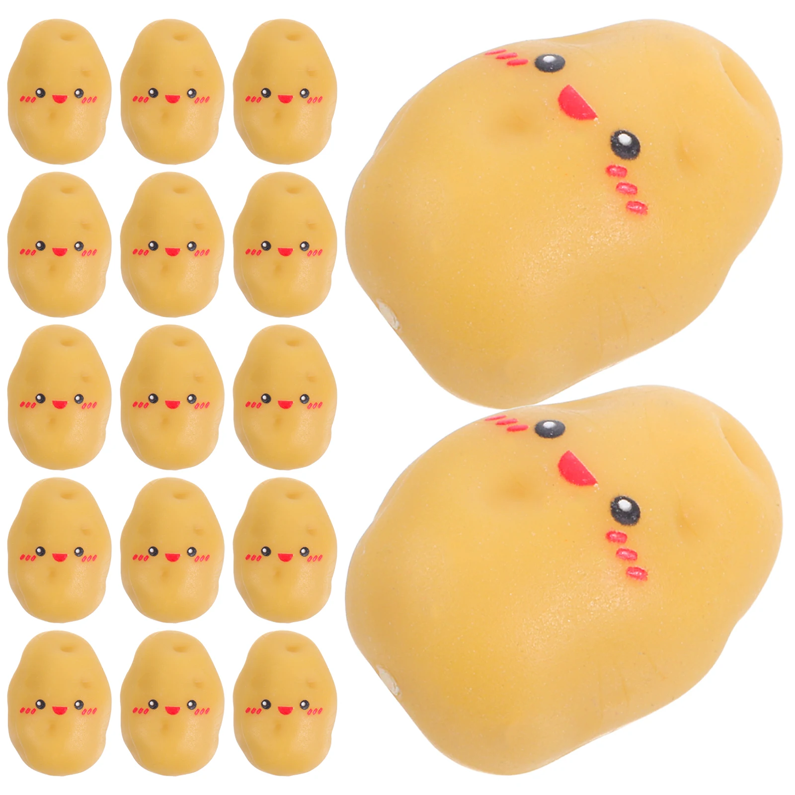 

30pcs Mini Resin Potatoes Lifelike Artificial Vegetable Decor Simulation Potato Statues For Kitchen Restaurant Home Decoration
