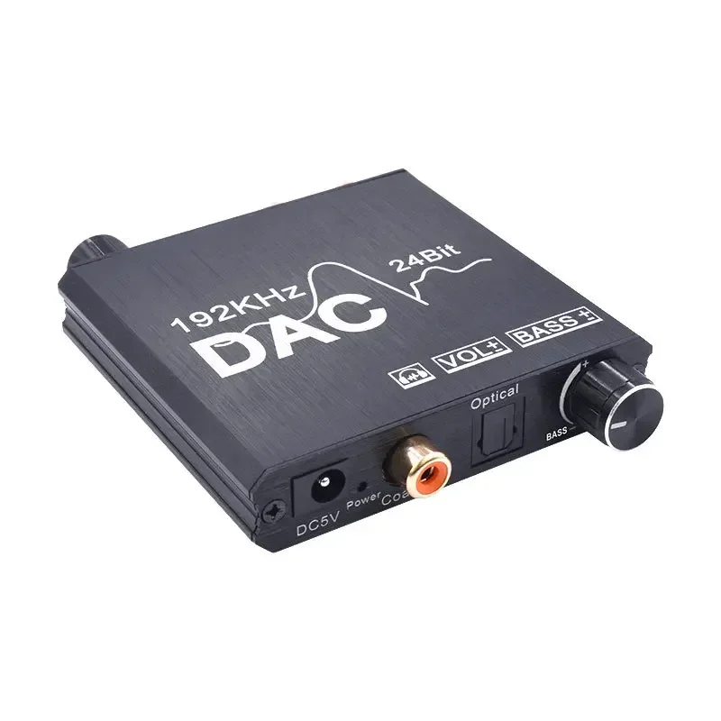 

24bit DAC Digital To Analog R/L Audio Converter Optical Toslink SPDIF Coaxial To RCA 3.5mm Jack Adapter Support PCM /LPCM